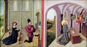 Saint Bernardino of Siena with two Donors, 1460-70